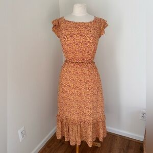 Universal Thread Floral Print Ruffle Dress